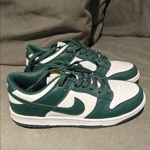 Forest Green and White Sneakers